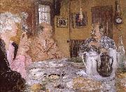 Edouard Vuillard Breakfast painting